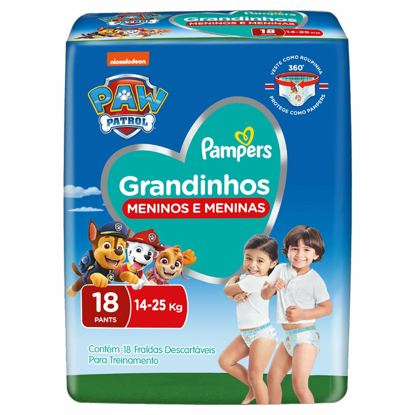FRALDA PAMPERS GRANDINHOS 14 A 25KG C/18